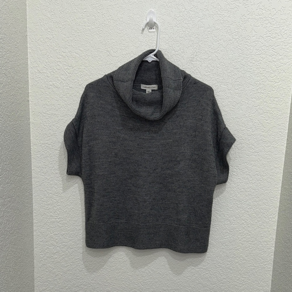 Coldwater Creek Charcoal Cowl Neck Sweater